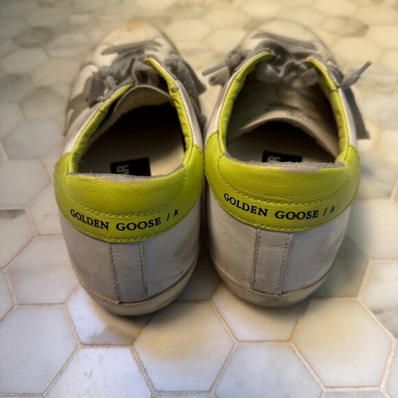 Golden Goose Super Star 41 with lime gree - Picture 3 of 5